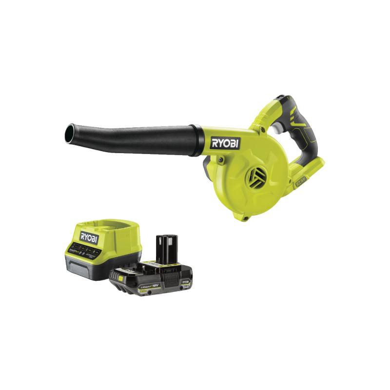 Ryobi - Pack RYOBI Souffleur d'atelier R18TB-0 - 18V One+ - 1 batterie 2.0Ah - 1 chargeur rapide RC18120-120