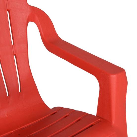 Lot de 2 Chaises de jardin pour enfants - Chaises d'extérieur - Fauteuils de jardin rouge 37x34x44 cm PP - Image 7