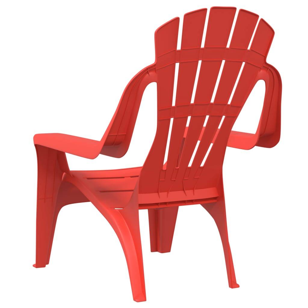 Lot de 2 Chaises de jardin pour enfants - Chaises d'extérieur - Fauteuils de jardin rouge 37x34x44 cm PP - Image 6