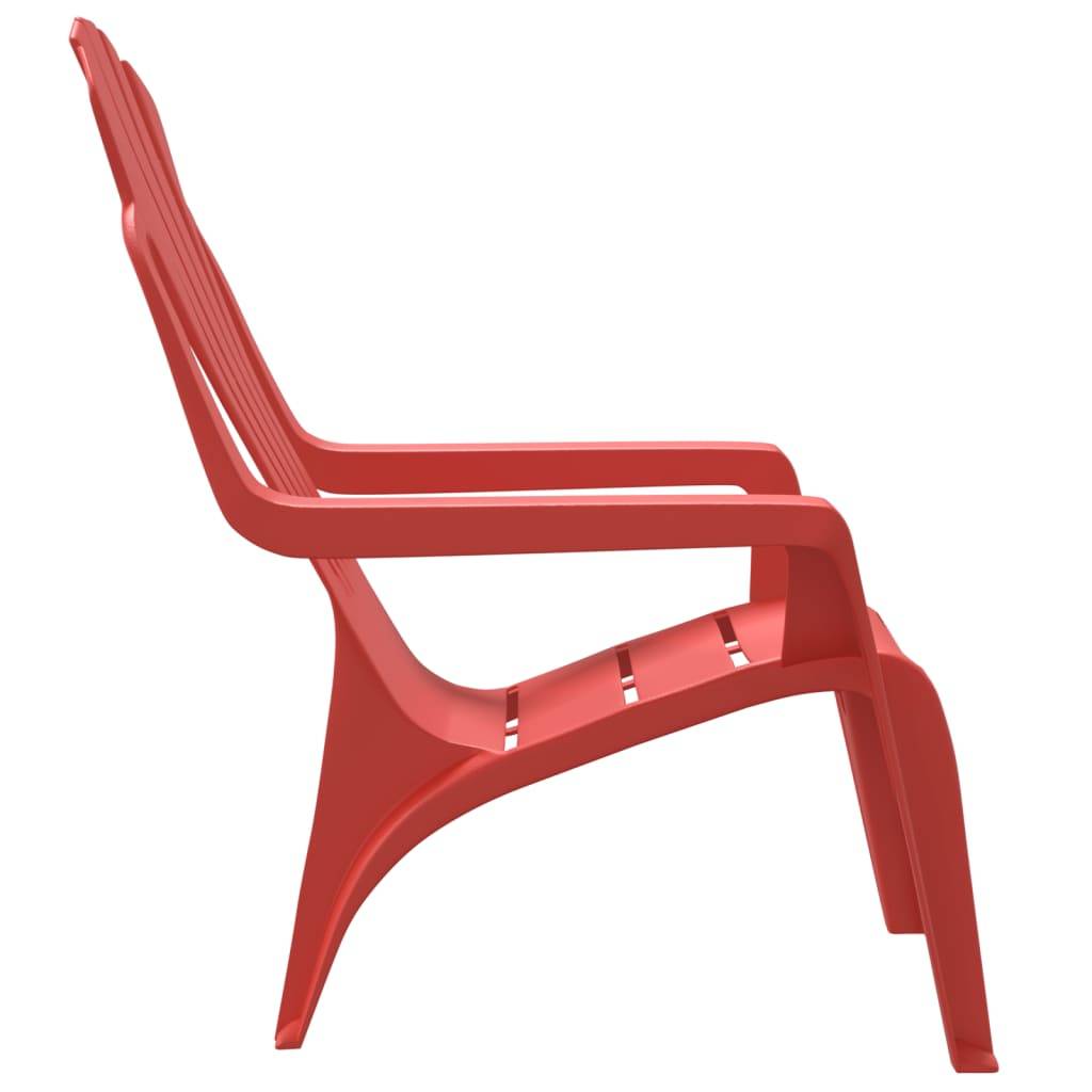 Lot de 2 Chaises de jardin pour enfants - Chaises d'extérieur - Fauteuils de jardin rouge 37x34x44 cm PP - Image 5