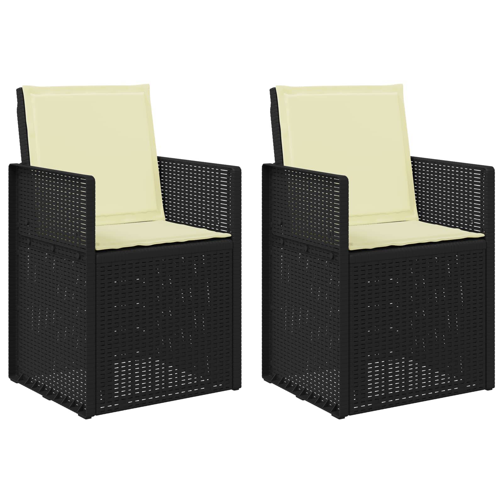 Chaises de jardin PP anthracite et crème 53 x 47 x 88.5 cm - PANGIVO - Image 2