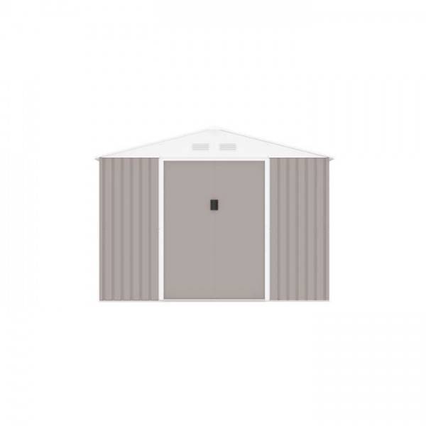 Sans Marque - Abri de jardin en métal 	5,29 m² - 277 x 191 x 202 cm - VENUS Kit d'ancrage inclus, 2 portes coulissantes, 1 fenetre latérale - Image 1