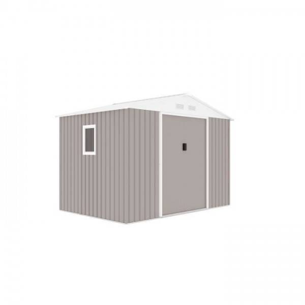 Sans Marque - Abri de jardin en métal 	5,29 m² - 277 x 191 x 202 cm - VENUS Kit d'ancrage inclus, 2 portes coulissantes, 1 fenetre latérale - Image 2