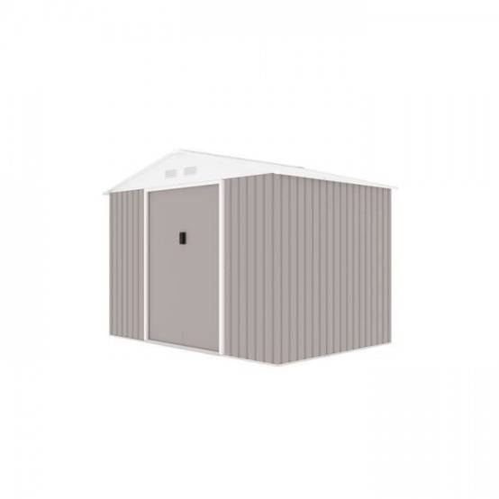Sans Marque - Abri de jardin en métal 5,29 m² - 277 x 191 x 202 cm - VENUS Kit d'ancrage inclus, 2 portes coulissantes, 1 fenetre latérale - Image 3