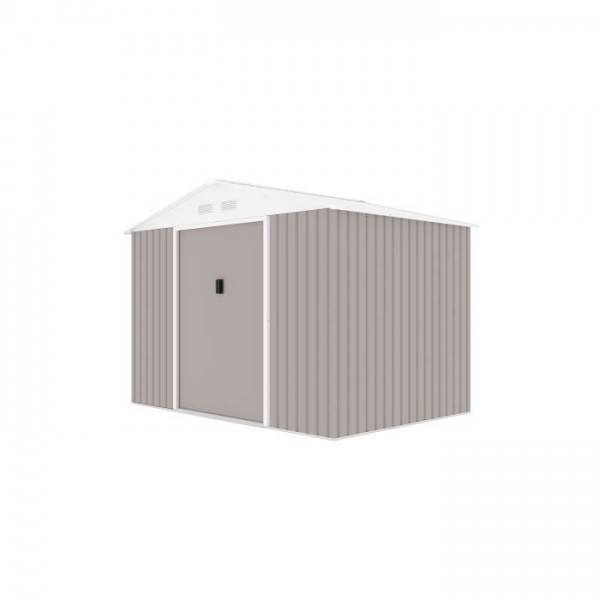 Sans Marque - Abri de jardin en métal 	5,29 m² - 277 x 191 x 202 cm - VENUS Kit d'ancrage inclus, 2 portes coulissantes, 1 fenetre latérale - Image 3