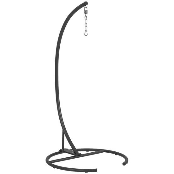 Support de fauteuil suspendu métal noir 102 x 102 x 195 cm - PANGIVO - Image 1