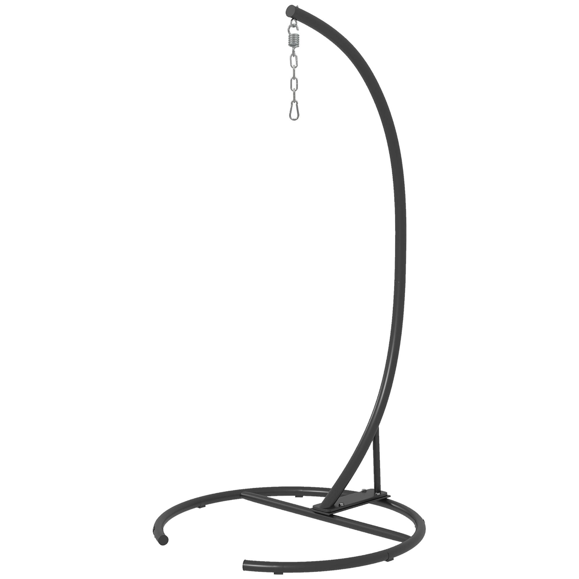 Support de fauteuil suspendu métal noir 102 x 102 x 195 cm - PANGIVO - Image 2