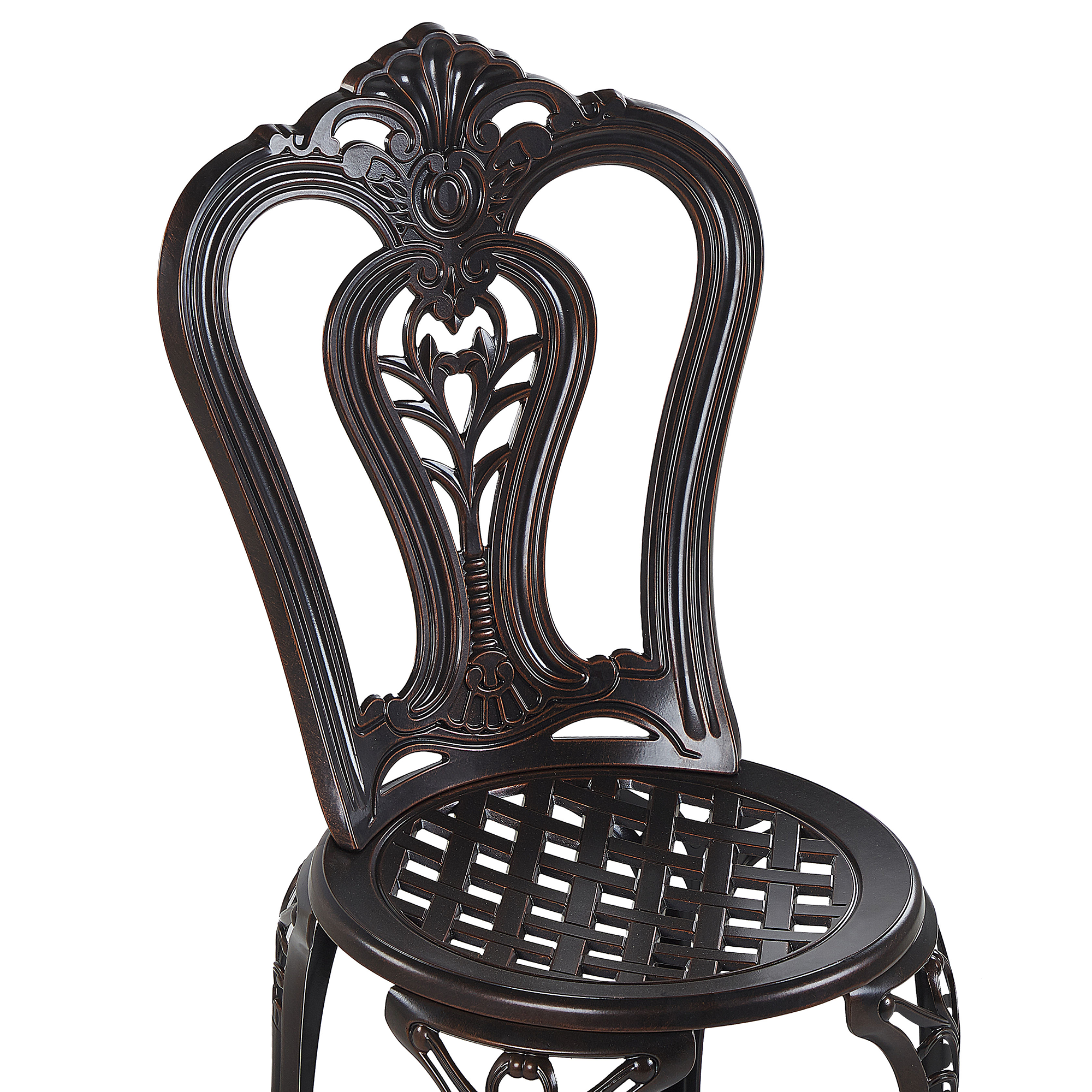 Beliani - Chaise de jardin Aluminium Marron foncé BOVINO - Beliani - Imagen 6