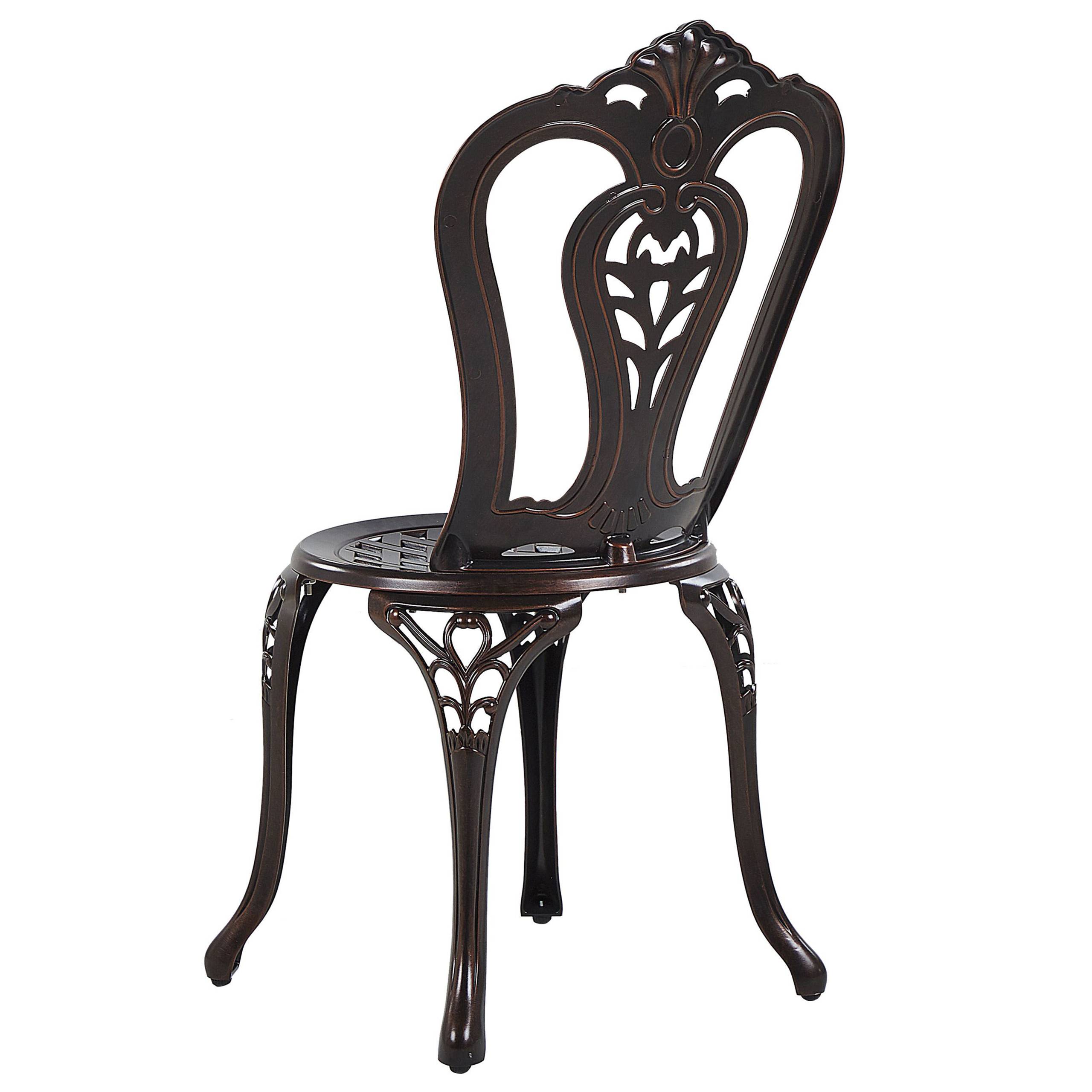 Beliani - Chaise de jardin Aluminium Marron foncé BOVINO - Beliani - Imagen 5