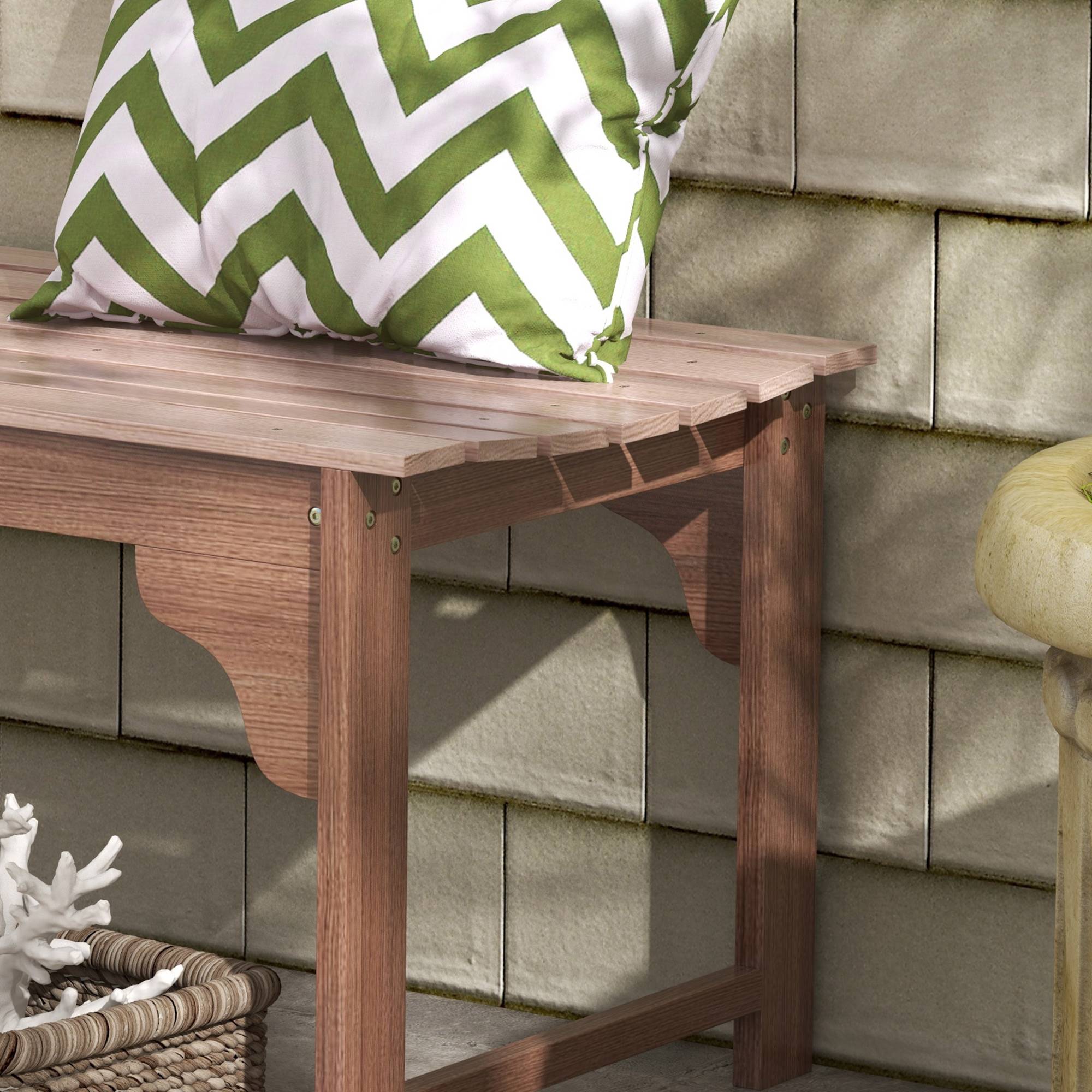 Outsunny - Banc de jardin 2 places assise à lattes dim. 115L x 50l x 45H cm bois de jarrah - Outsunny - Imagen 5