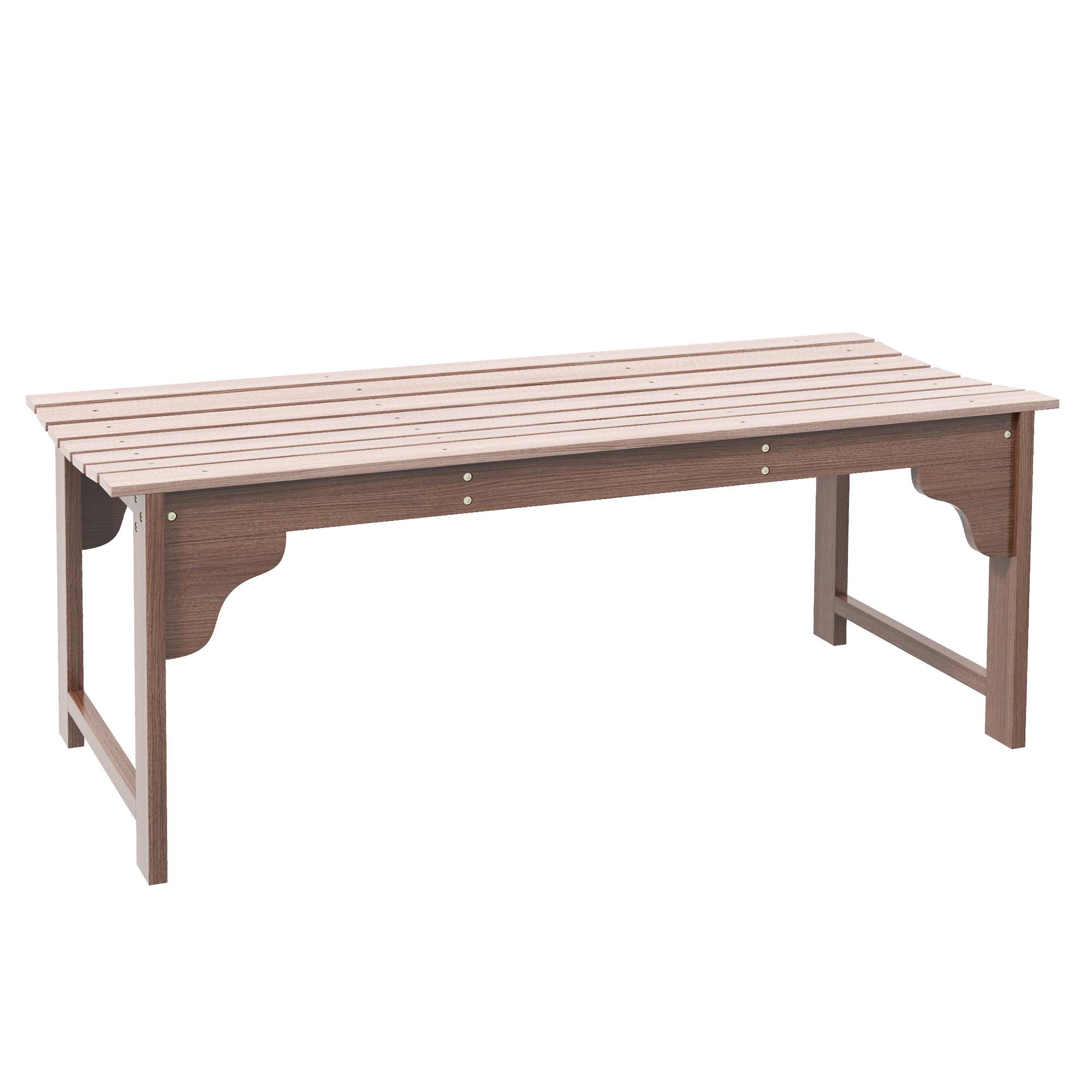 Outsunny - Banc de jardin 2 places assise à lattes dim. 115L x 50l x 45H cm bois de jarrah - Outsunny - Imagen 1