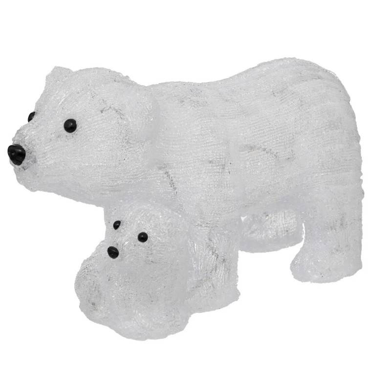 Fééric Lights & Christmas - Forme acrylique maman et bébé ours lumineuse solaire 60 LED H.27cm extérieur - Feeric Lights & Christmas - Imagen 2