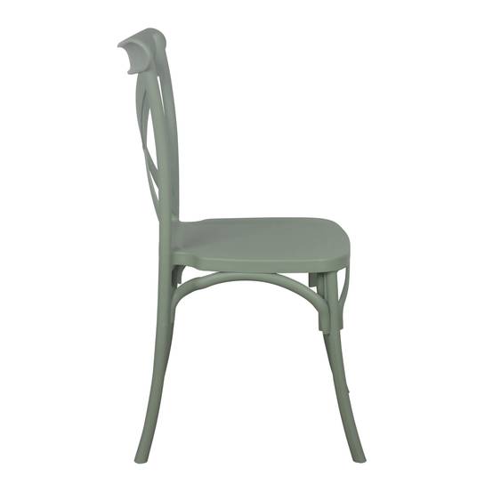 Oviala - Chaise de terrasse empilable en plastique vert sauge Dublin - Oviala - Image 3
