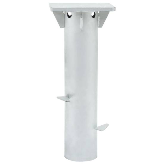 Base de Parasol à Enterrer Acier Ancre de Sol Stable pour Terrasse Jardin Argenté 16x16cm – ComfortXL Outdoor Living - Image 3