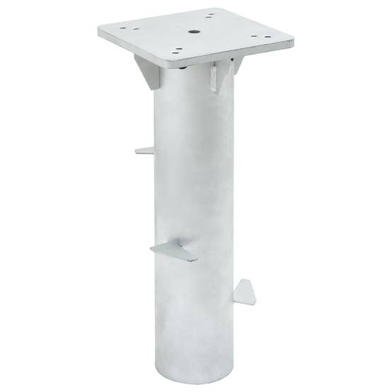 Base de Parasol à Enterrer Acier Ancre de Sol Stable pour Terrasse Jardin Argenté 16x16cm – ComfortXL Outdoor Living - Image 1