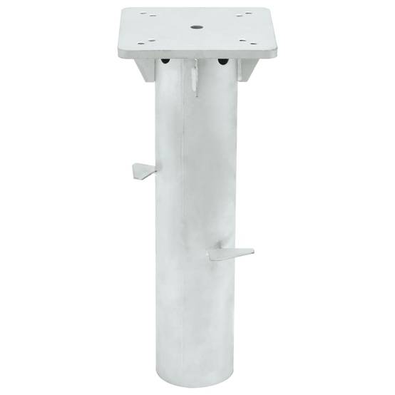 Base de Parasol à Enterrer Acier Ancre de Sol Stable pour Terrasse Jardin Argenté 16x16cm – ComfortXL Outdoor Living - Image 2