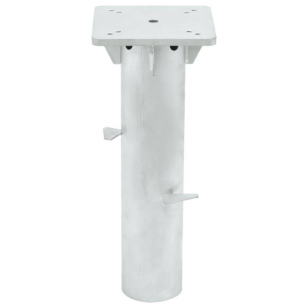 Base de Parasol à Enterrer Acier Ancre de Sol Stable pour Terrasse Jardin Argenté 16x16cm – ComfortXL Outdoor Living - Image 2