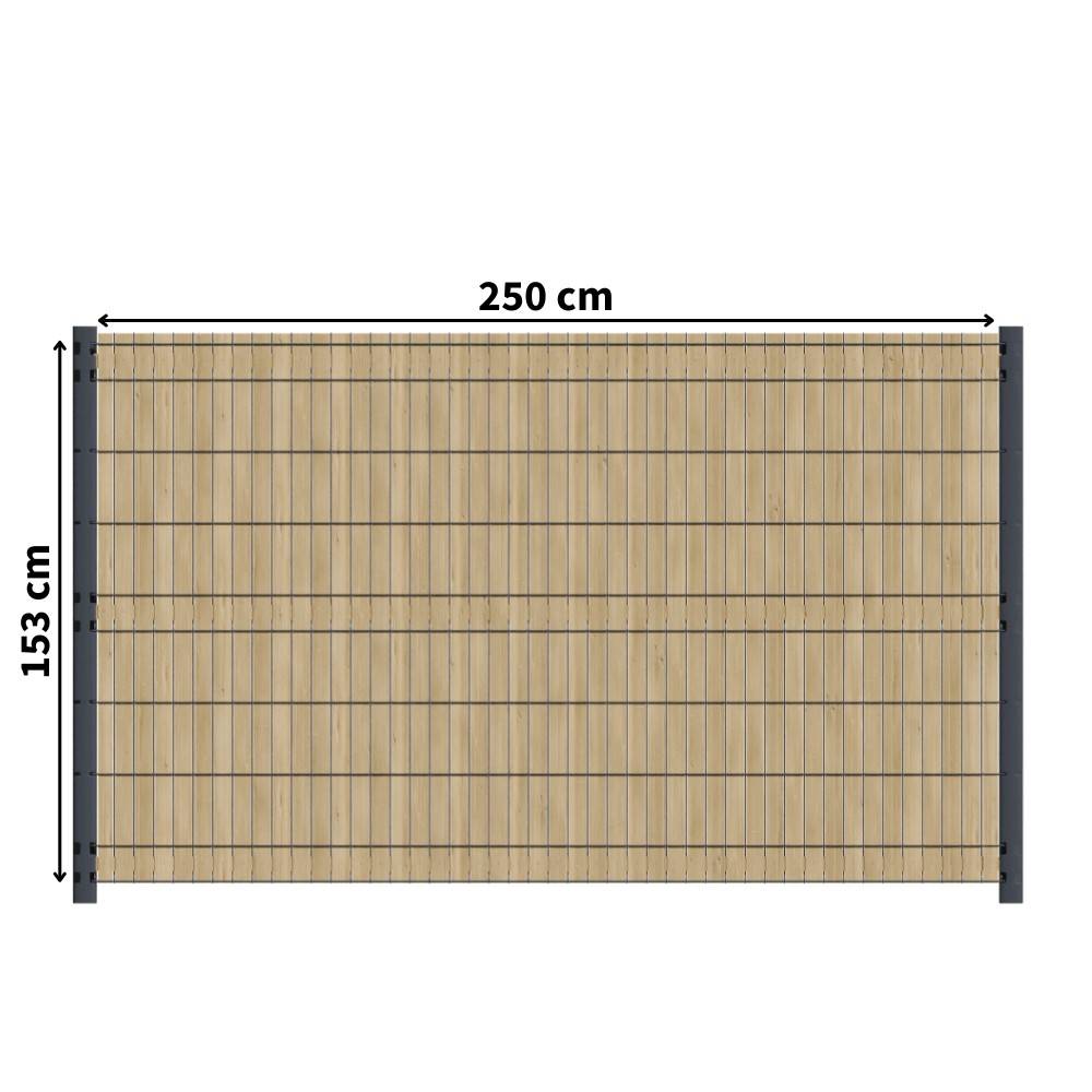 Kit Occultation Bois - L2,5 x H1,53m - Epicea - Autoclave - Protege Contre Insecte & Champignons - Pose Facile et Rapide - Image 1