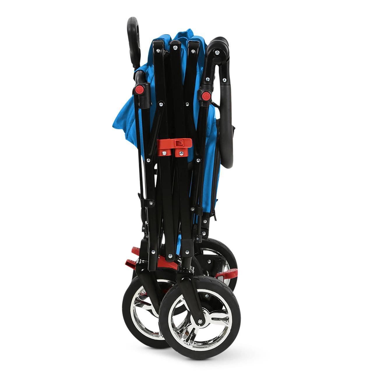 FUXLIFE by FUXTEC Chariot à bras FX-CT800 confort pliable - Turquoise | Chariot de transport avec toit solaire | Rallonge intérieure - Image 9