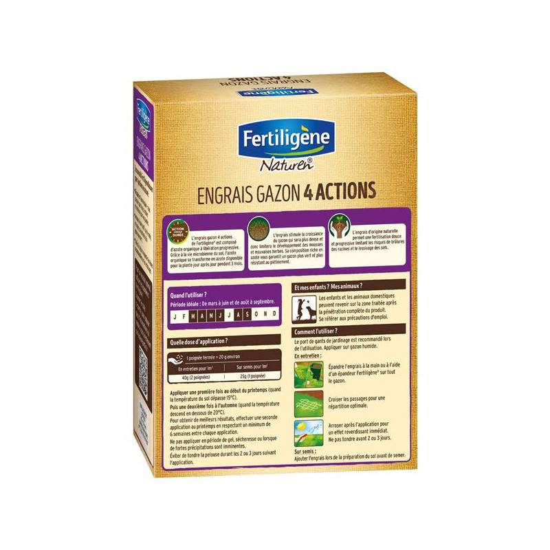Fertiligène - Engrais Gazon 4 Actions 2.45kg Fertiligene - F4sn - Image 2
