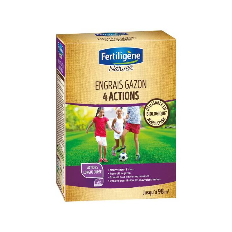 Fertiligène - Engrais Gazon 4 Actions 2.45kg Fertiligene - F4sn - Image 1