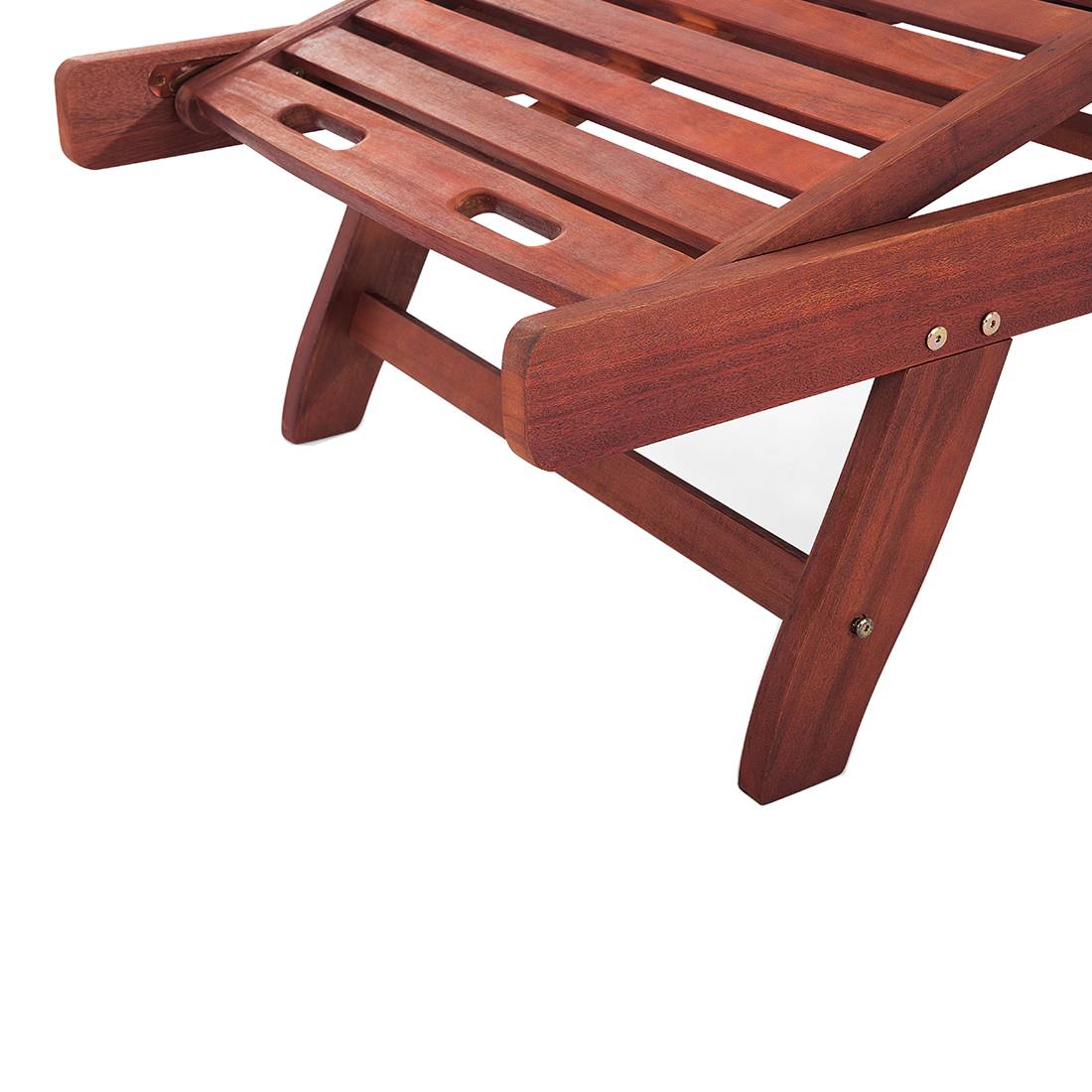 Beliani - Chaise Longue Transat Inclinable en Bois d'Acacia avec Coussin Bleu Beige à Rayure Solide et Résistant pour Terrasse ou Jardin Méditerranéen Beliani - Imagen 6