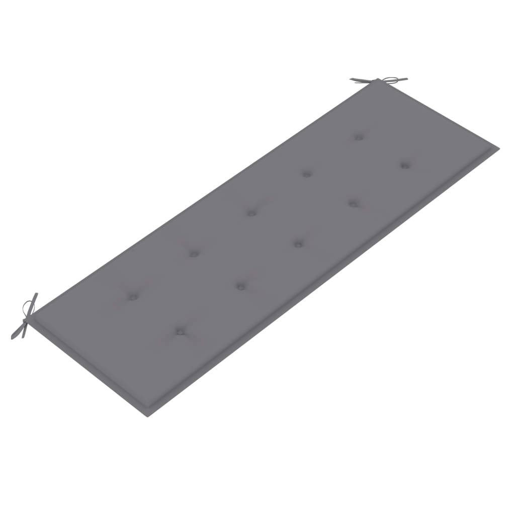 Helloshop26 - Banc de jardin meuble de patio d'extérieur terrasse avec coussin 157 cm bois d'acacia massif - Imagen 5