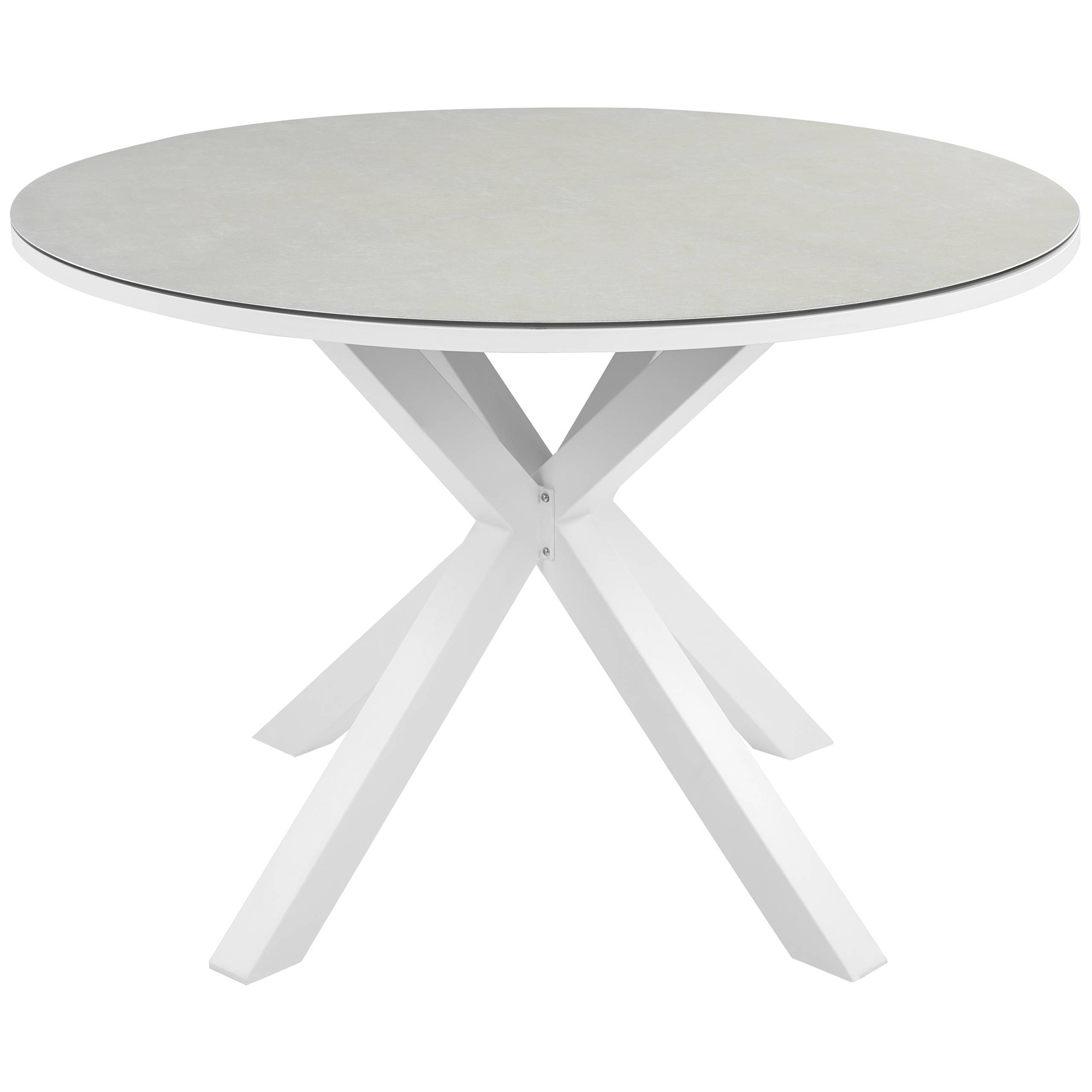 Beliani - Set de salle à manger, 4 Personnes Aluminium Gris MALETTO/TAVIANO - Beliani - Imagen 4