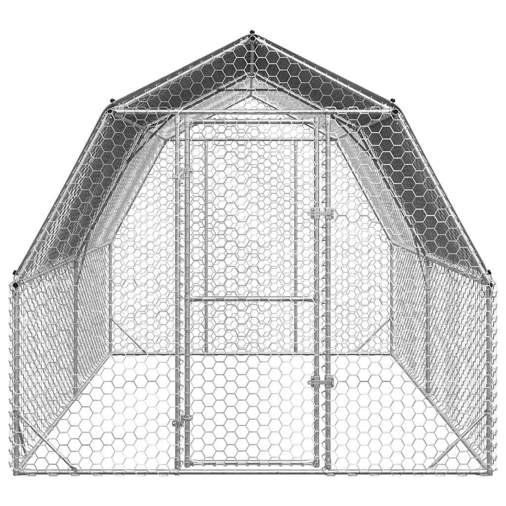 Poulailler acier argent 2,5 x 4 x 2,25 m - Prolenta premium p3191.8 - Image 3
