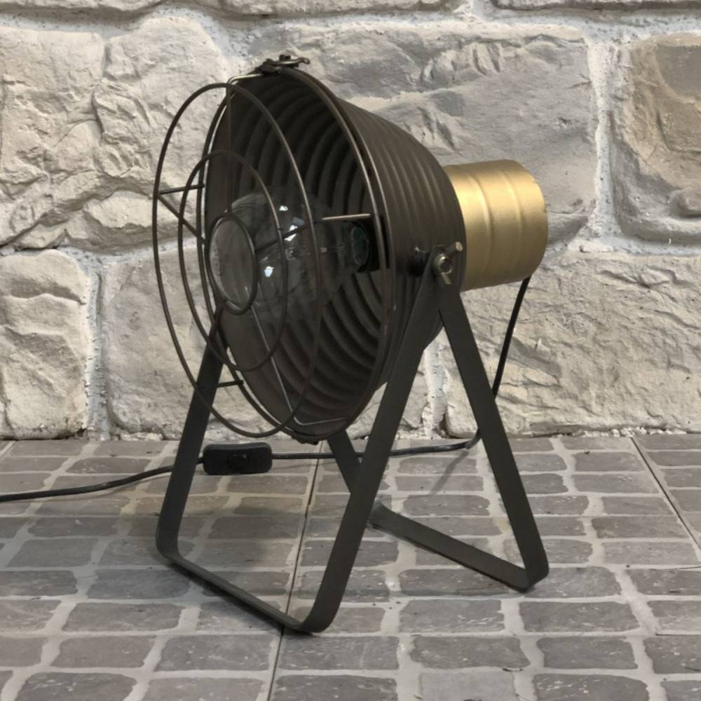 Chemin De Campagne - Lampe sur pieds salon industriel projecteur métal gris 39cm Chemin de campagne - Imagen 4