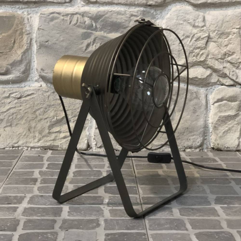 Chemin De Campagne - Lampe sur pieds salon industriel projecteur métal gris 39cm Chemin de campagne - Imagen 2