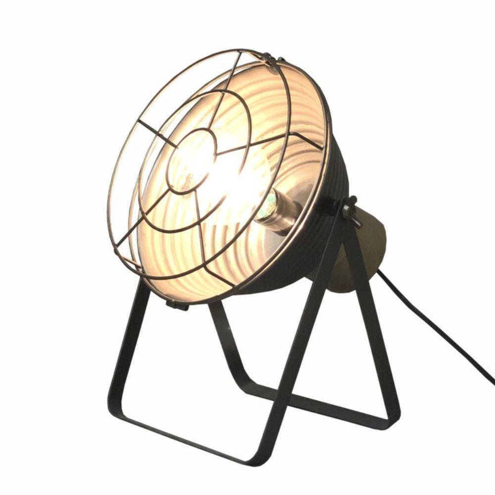 Chemin De Campagne - Lampe sur pieds salon industriel projecteur métal gris 39cm Chemin de campagne - Imagen 1