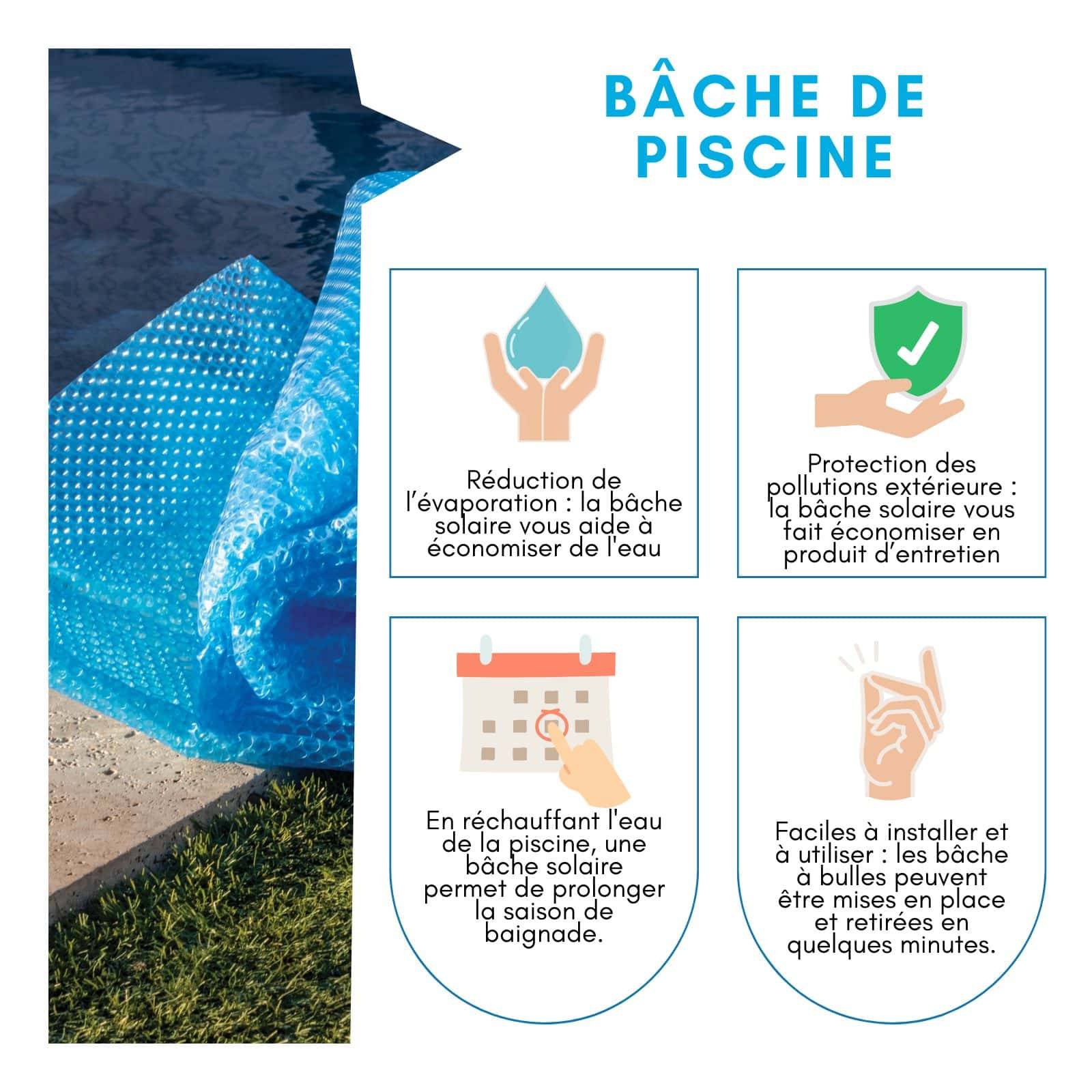 Bâche Solaire Piscine Ronde 549-550 Cm Bleu Edg 180 Microns - Edg By Aqualux - Image 4