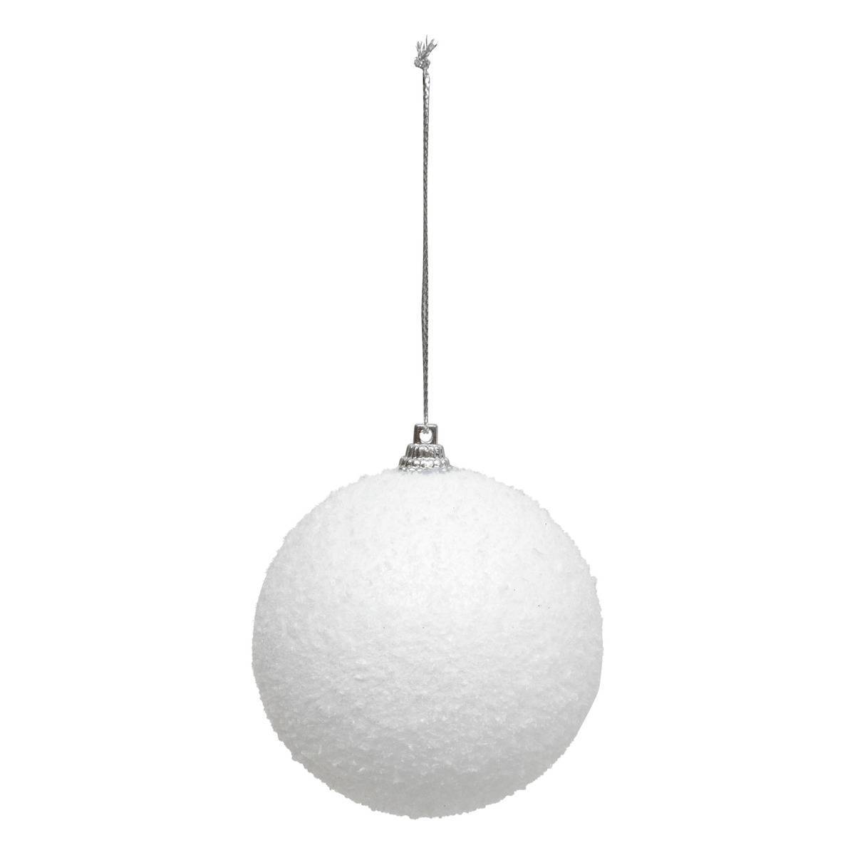 Fééric Lights & Christmas - Lot de 8 boules neige D.8cm polystyrène blanc - Atmosphera Créateur d'intérieur - Imagen 2
