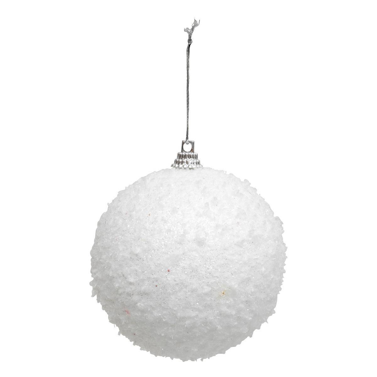 Fééric Lights & Christmas - Lot de 8 boules neige D.8cm polystyrène blanc - Atmosphera Créateur d'intérieur - Imagen 4