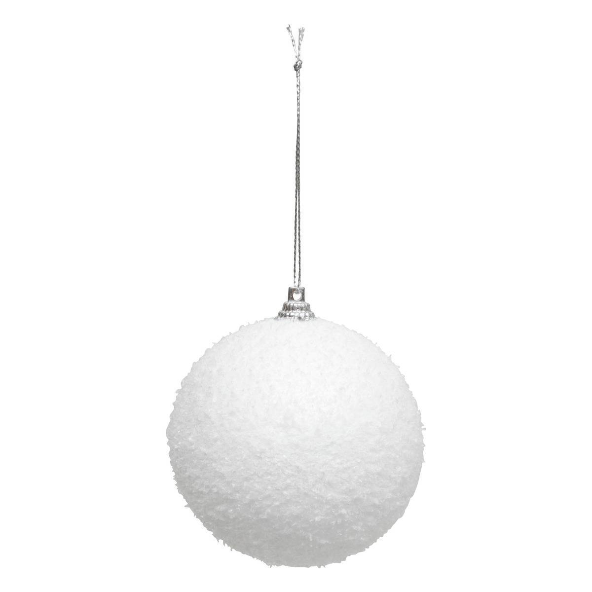 Fééric Lights & Christmas - Lot de 8 boules neige D.8cm polystyrène blanc - Atmosphera Créateur d'intérieur - Imagen 5