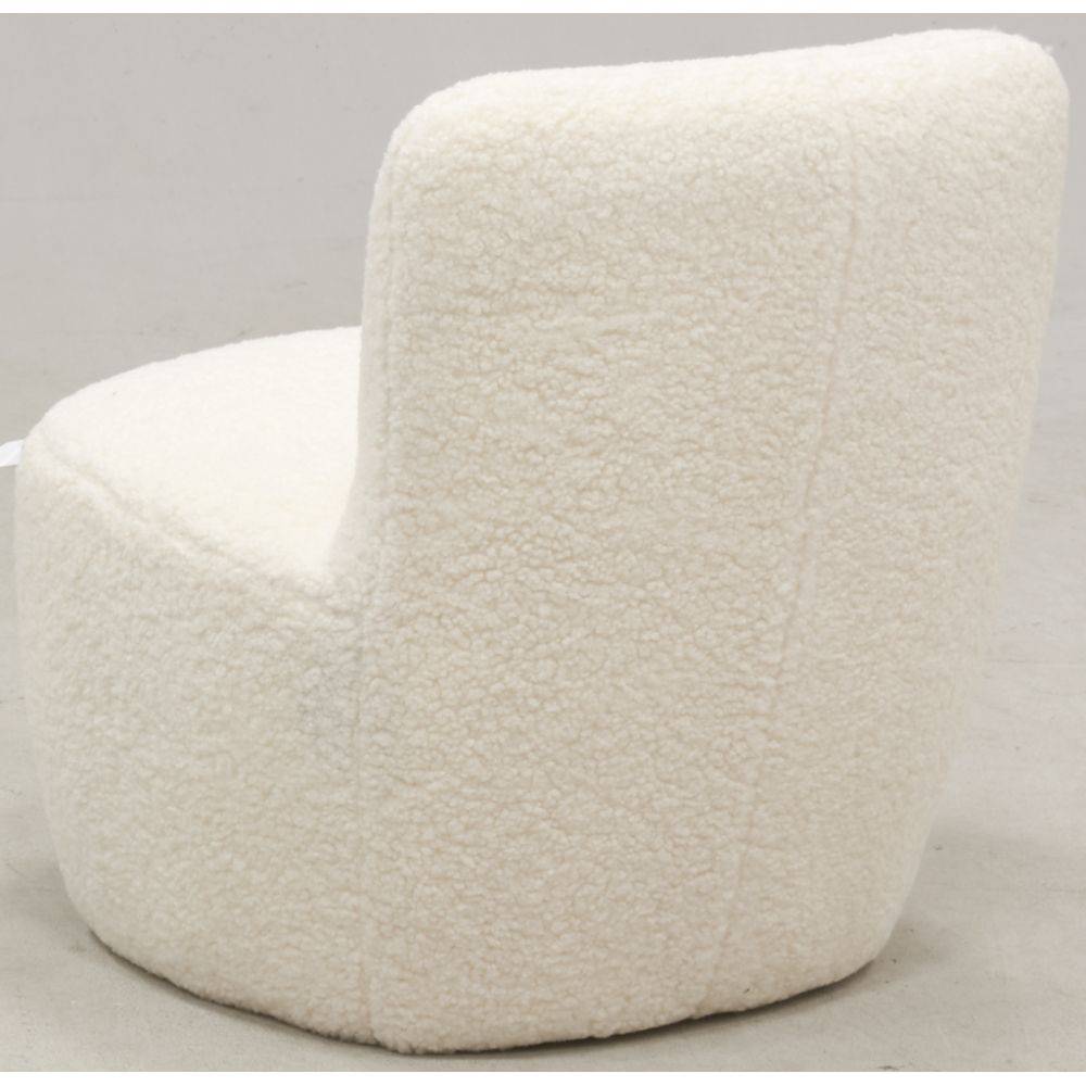 Aubry Gaspard - Fauteuil pouf en polyester et bois Nuage - Image 3