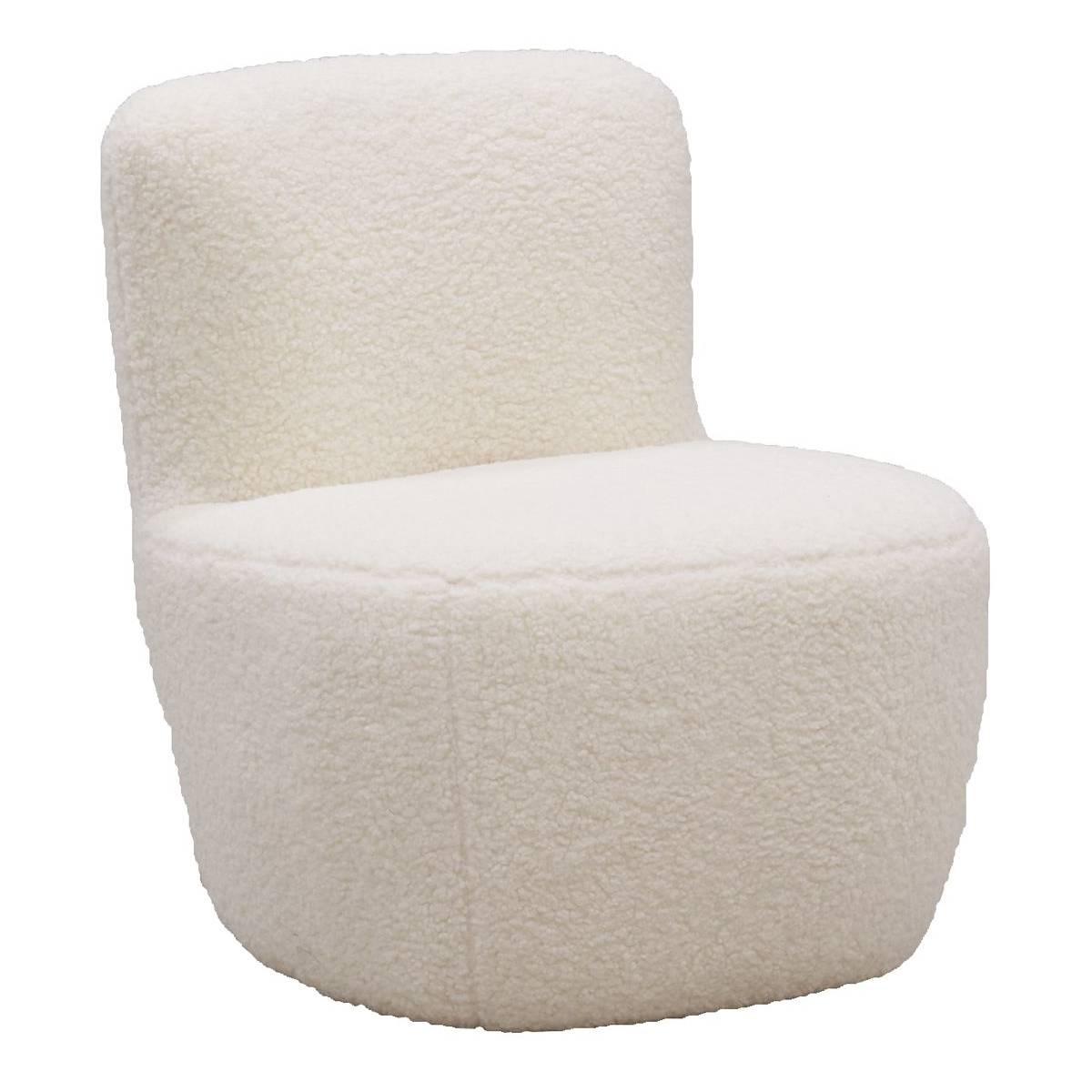 Aubry Gaspard - Fauteuil pouf en polyester et bois Nuage - Image 1