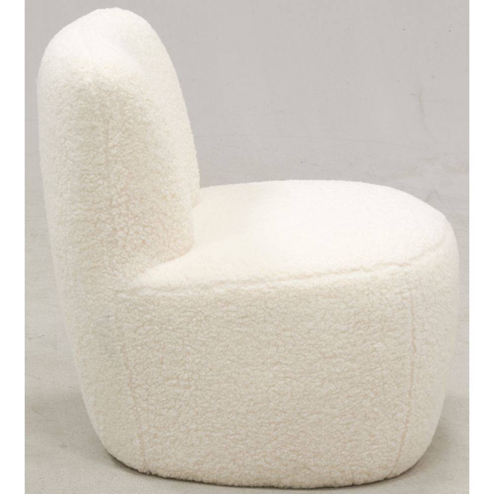 Aubry Gaspard - Fauteuil pouf en polyester et bois Nuage - Image 4