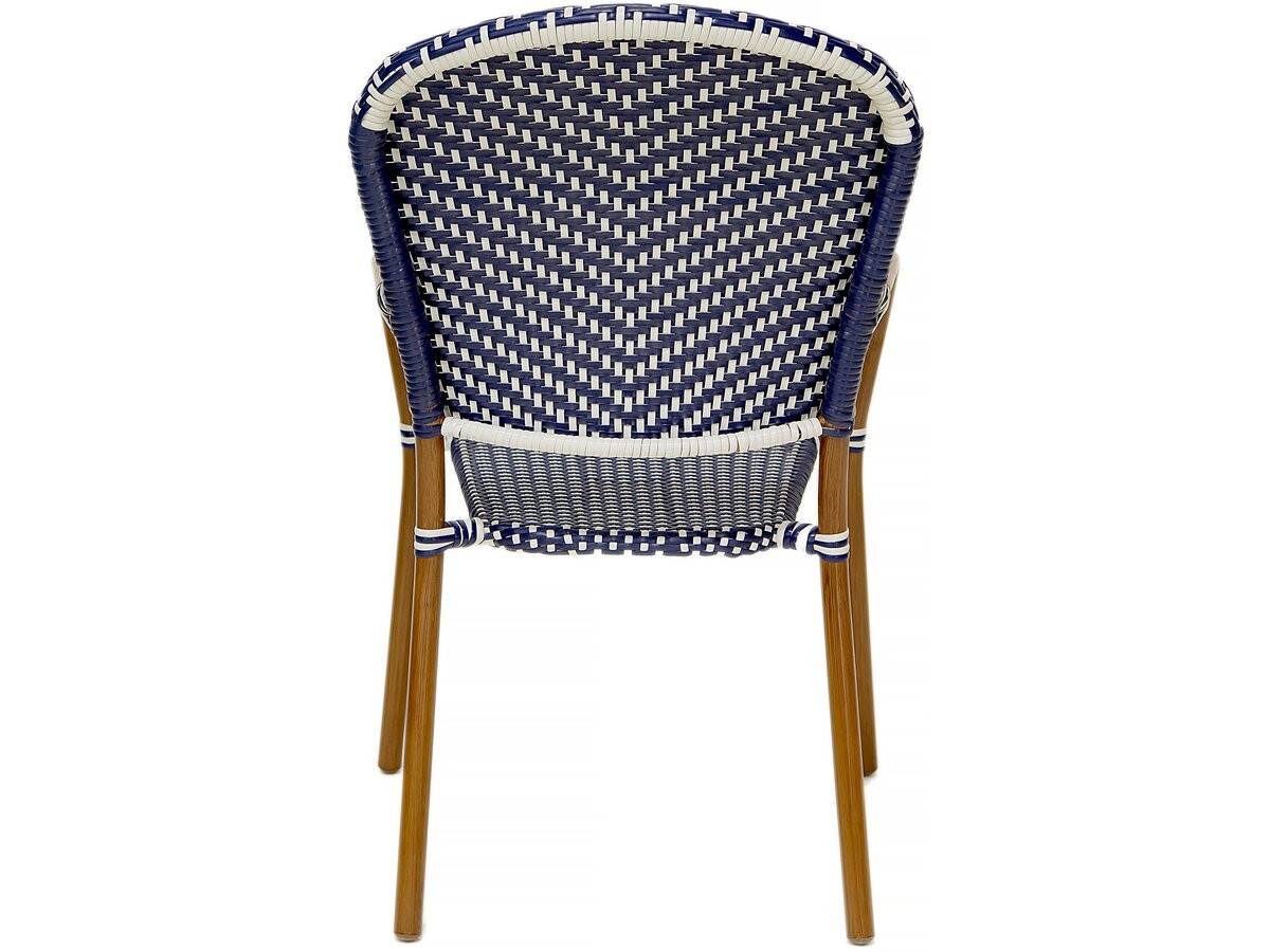 Lot De 4 Chaises D'extérieur Bistro "maya" - Bleu -habitat Et Jardin - Imagen 4