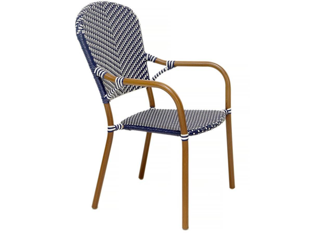 Lot De 4 Chaises D'extérieur Bistro "maya" - Bleu -habitat Et Jardin - Imagen 2