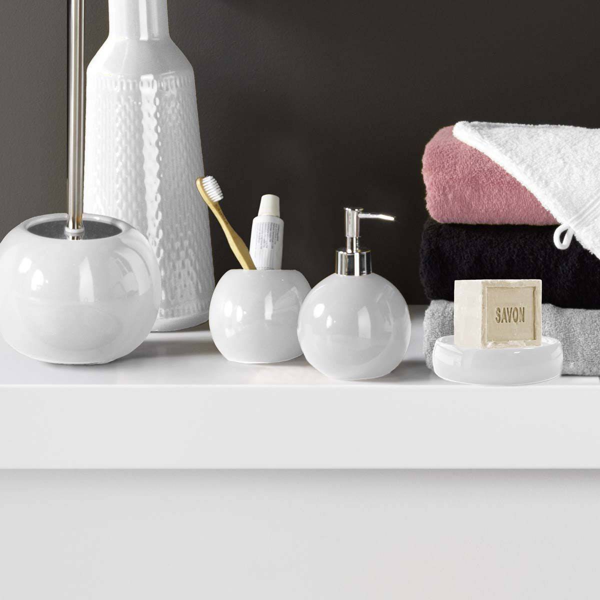 Gobelet de Salle de Bain "Bullea" 9cm Blanc - Image 2