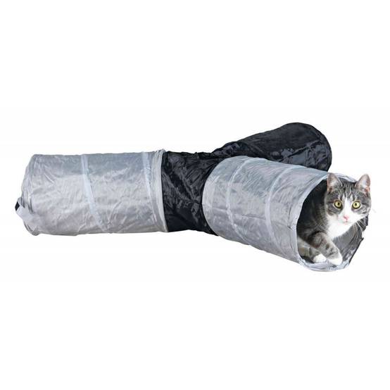 Tunnel de jeu 4 ouvertures pour chat ø 22 x 50 cm - Image 1