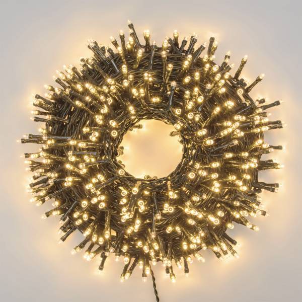 Lotti - Guirlande lumineuse 3 Alimentations interchangeables solaire pile ou secteur 50M 1000 LED blanc chaud IP44 professionnelle Lotti - Imagen 3