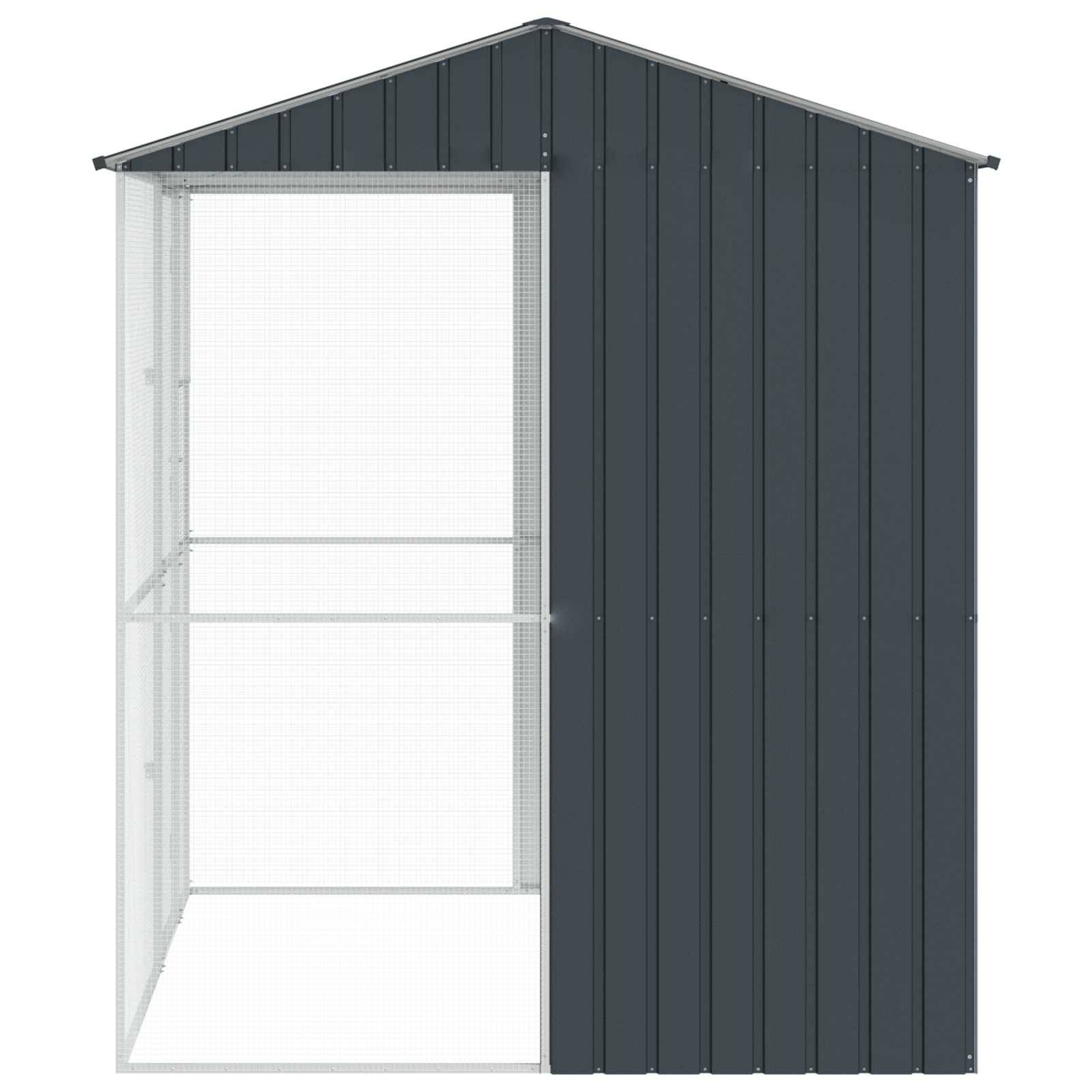 Cage Oiseaux Carrée Acier Galvanisé 215x210cm Anthracite - ComfortXL Outdoor Living - Image 5