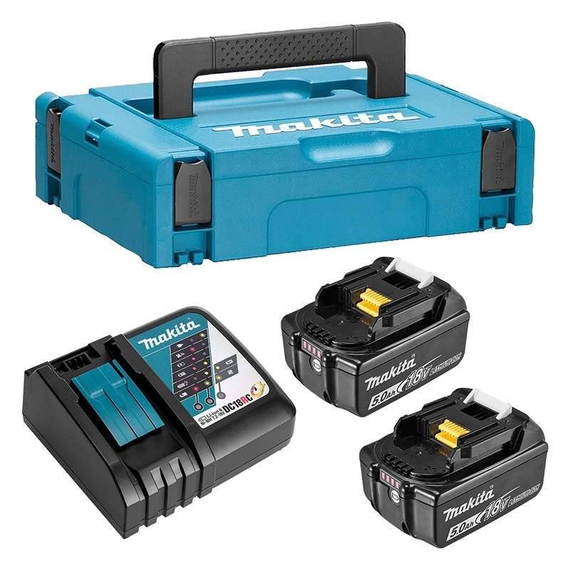 Makita - Pack MAKITA 197624-2 (Chargeur DC18RC + 2 Batteries BL1850B + Mak-Pac) Makita - Imagen 1