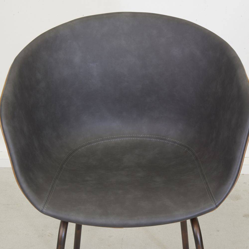 Aubry Gaspard - Fauteuil en polyuréthane camel et gris - Imagen 3