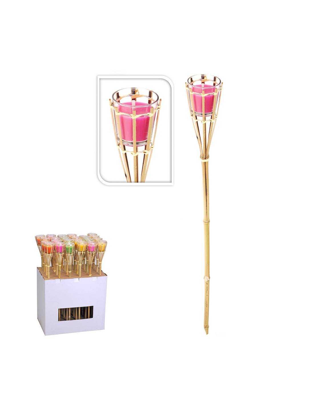 Torche Jardin Citronnelle éclairage Décoratif Et Répulsif Anti-moustique Naturel - Ipae Progarden - Image 2