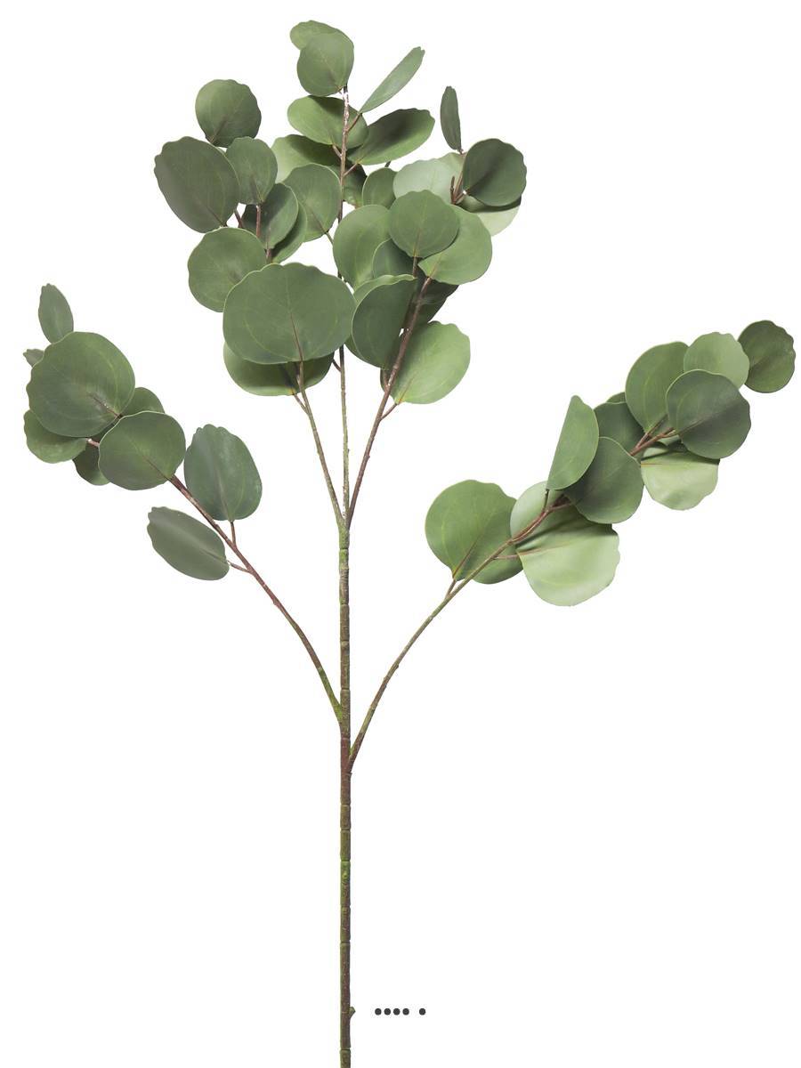 Artificielles - Branche d&rsquo;Eucalyptus artificielle, 3 ramures, H 88 cm - BEST - Imagen 2