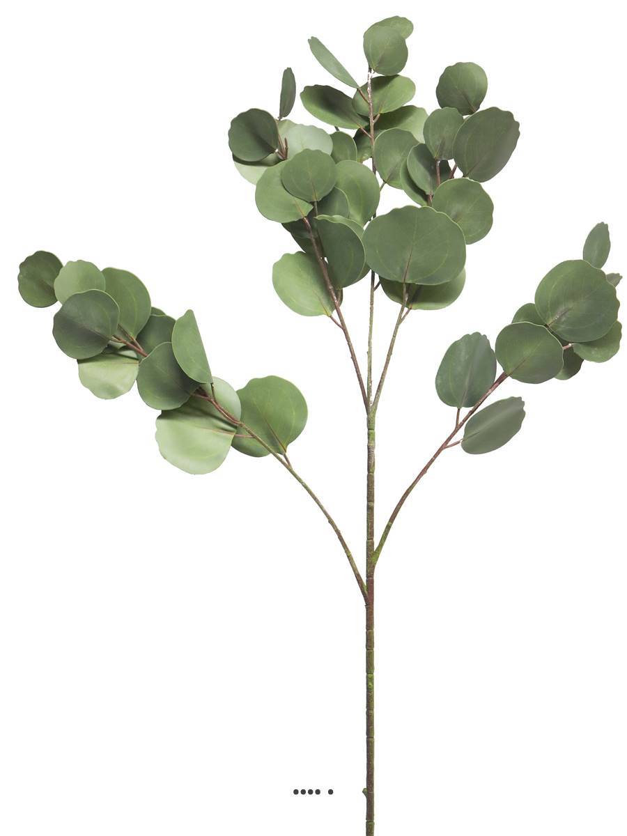 Artificielles - Branche d&rsquo;Eucalyptus artificielle, 3 ramures, H 88 cm - BEST - Imagen 3